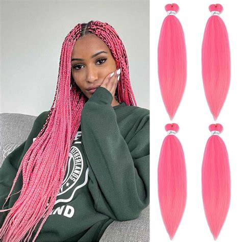 pink braids|pastel pink braiding hair.